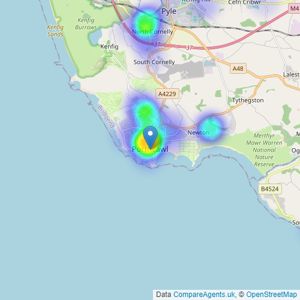 McHattons - Porthcawl listings heatmap