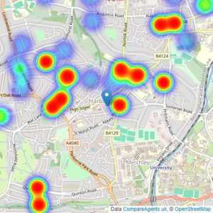 McHugo Homes - Birmingham listings heatmap