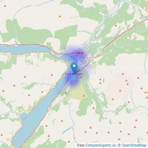 McIntyre & Co - Fort William listings heatmap