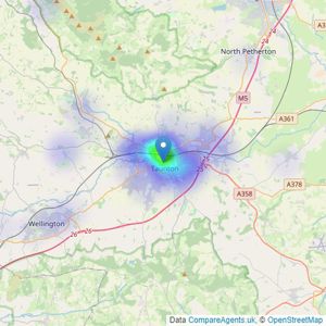 McKinlays Estate Agents - Taunton listings heatmap