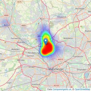 Melissa Berry Sales & Lettings - Prestwich listings heatmap