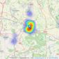 Mellor & Beer - Worksop listings heatmap