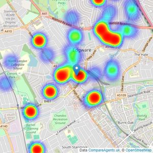 Melvin Jacobs - Edgware listings heatmap