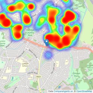 Melvyn Danes - Sheldon listings heatmap