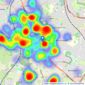 Melvyn Danes - Shirley listings heatmap