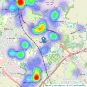 Melvyn Danes - Solihull listings heatmap