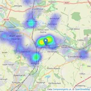 Merryweathers - Mexborough listings heatmap