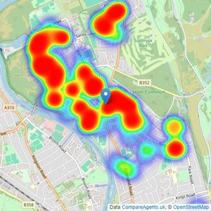 Mervyn Smith - Ham listings heatmap