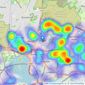 Meyers Estate Agents - Poole listings heatmap