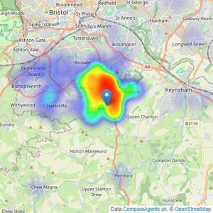 MG Estate Agents Ltd - Whitchurch listings heatmap