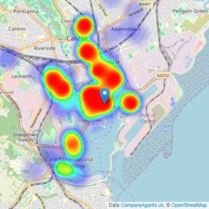 MGY - Cardiff listings heatmap