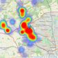 MGY - Radyr listings heatmap