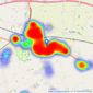 mi home estate agents - Kirkham listings heatmap