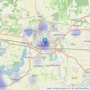 Michael Cornish - Chichester listings heatmap