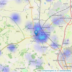 Michael Graham - Hitchin listings heatmap