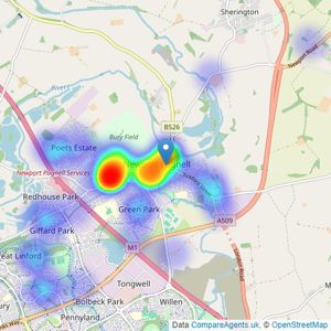 Michael Graham - Newport Pagnell listings heatmap