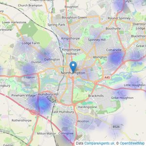 Michael Graham - Northampton listings heatmap