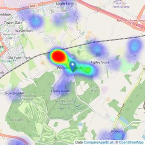 Michael Graham - Woburn Sands listings heatmap