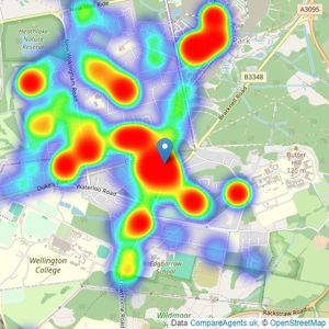 Michael Hardy - Crowthorne listings heatmap