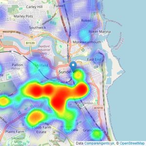 Michael Hodgson - Sunderland listings heatmap