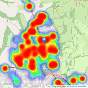 Michael Jones & Company - Findon Valley listings heatmap