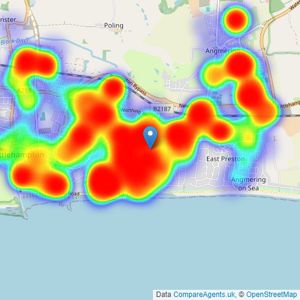 Michael Jones & Company - Rustington listings heatmap