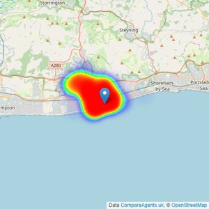 Michael Jones & Company - Worthing listings heatmap