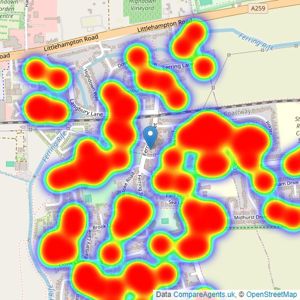 Michael Jones & Symonds Reading - Ferring listings heatmap