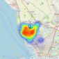 Michael Moon - Great Crosby listings heatmap