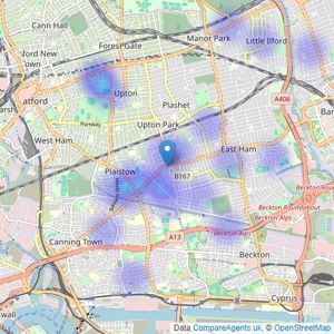 Michael Steven - Plaistow listings heatmap