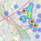 Michael Usher Sales and Lettings - Frimley listings heatmap