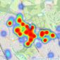 Michael Wright & Co - Cockfosters listings heatmap