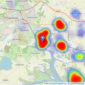 Michaels Property Consultants Ltd - Wivenhoe listings heatmap