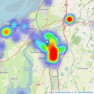 Mighty House - Lancaster listings heatmap