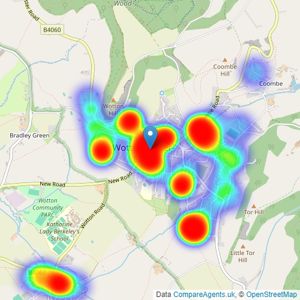 Milburys - Wotton-Under-Edge listings heatmap