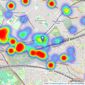 Mile - Kensal Rise listings heatmap