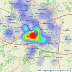 MILES BYRON - Swindon listings heatmap