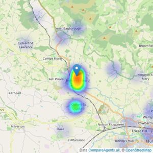 Miles Estate Agents - Bishops Lydeard listings heatmap