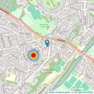 Millennium Properties - Tettenhall listings heatmap