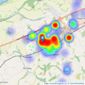 Miller Countrywide - Camborne listings heatmap