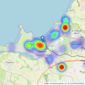 Miller Countrywide - Newquay listings heatmap