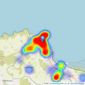 Miller Countrywide - St Ives listings heatmap