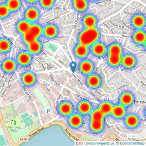 Miller Countrywide - Torquay listings heatmap