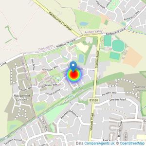 Miller Homes Midlands listings heatmap