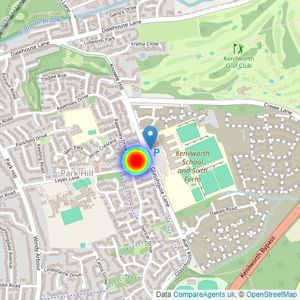 Miller Homes Midlands listings heatmap