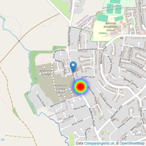 Miller Homes Midlands listings heatmap