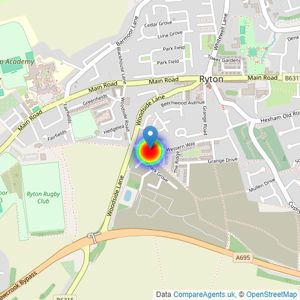 Miller Homes North East listings heatmap