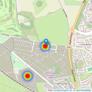 Miller Homes Scotland East listings heatmap