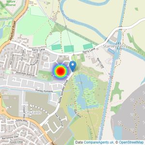 Miller Homes Yorkshire listings heatmap