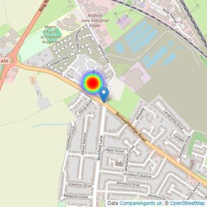 Miller Homes Yorkshire listings heatmap